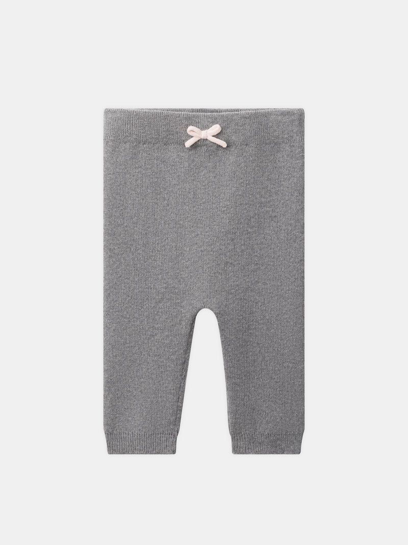 Ensemble Pullover und Hose grau Geburt Mädchen