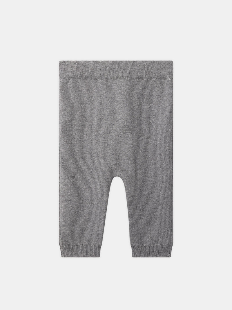 Ensemble Pullover und Hose grau Geburt Mädchen