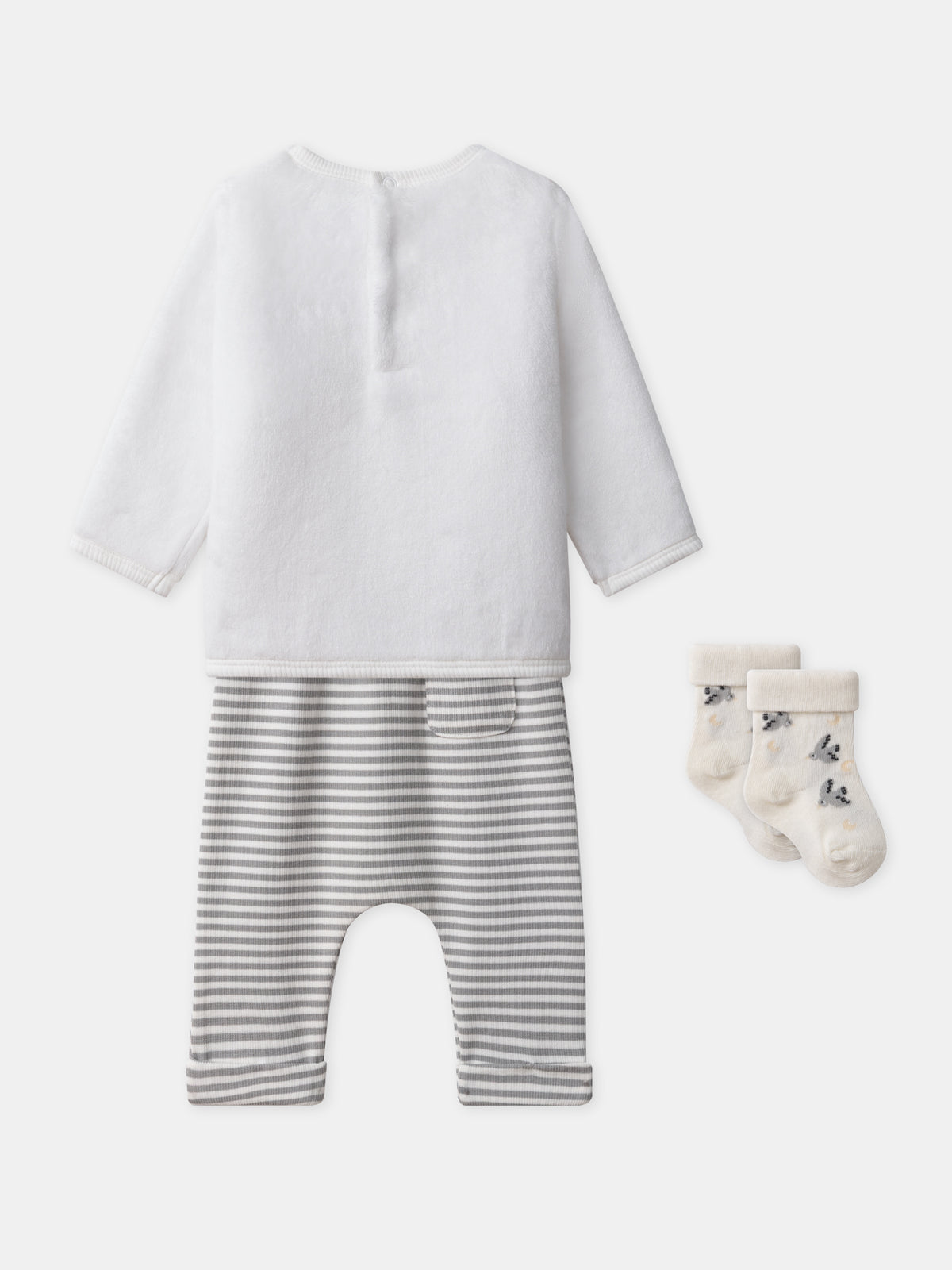 Ensemble sweat + pantalon + chaussettes Naissance Mixte