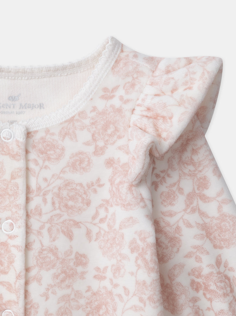 Ecru Overall mit Blumenprint Geburts Mädchen