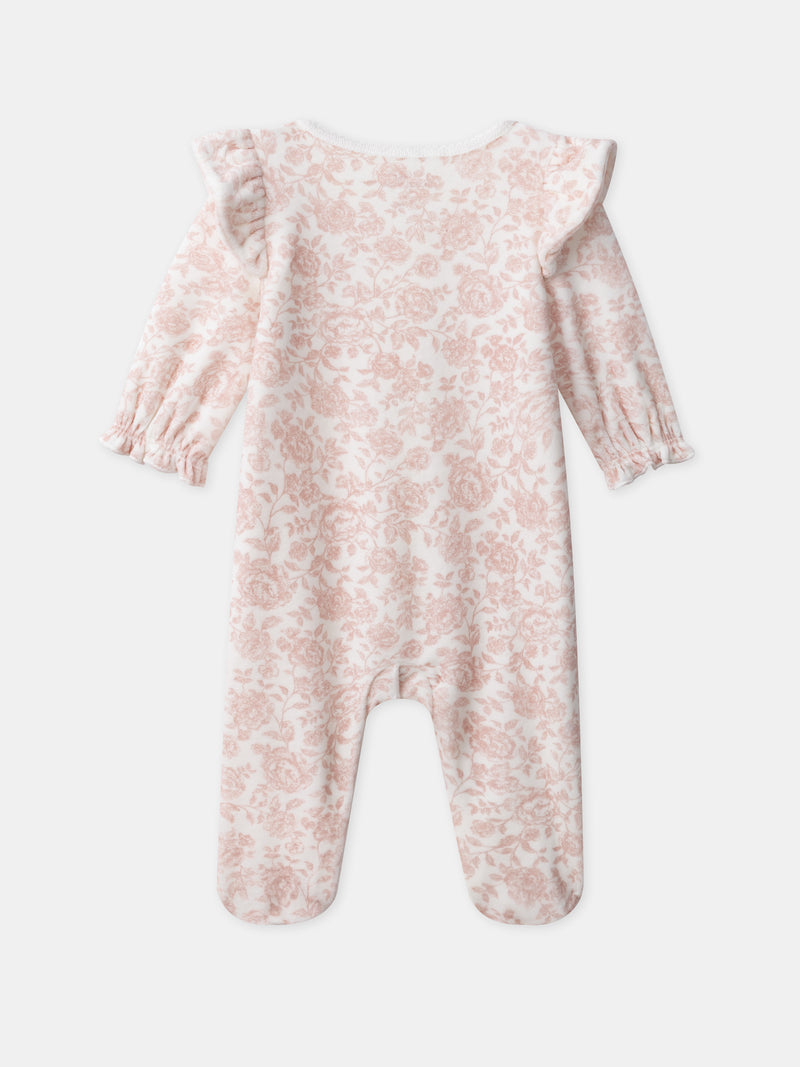 Ecru Overall mit Blumenprint Geburts Mädchen