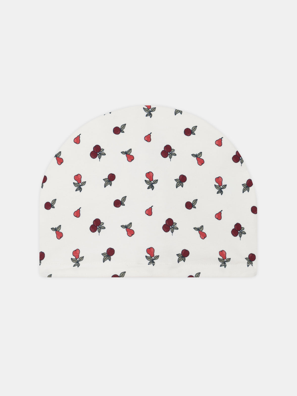 Druckturbanmütze mit Knoten aus Beeren und Birnen für Mädchen