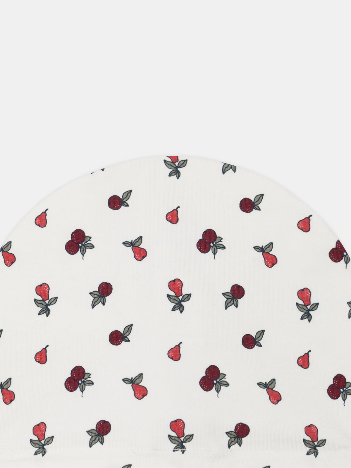 Druckturbanmütze mit Knoten aus Beeren und Birnen für Mädchen