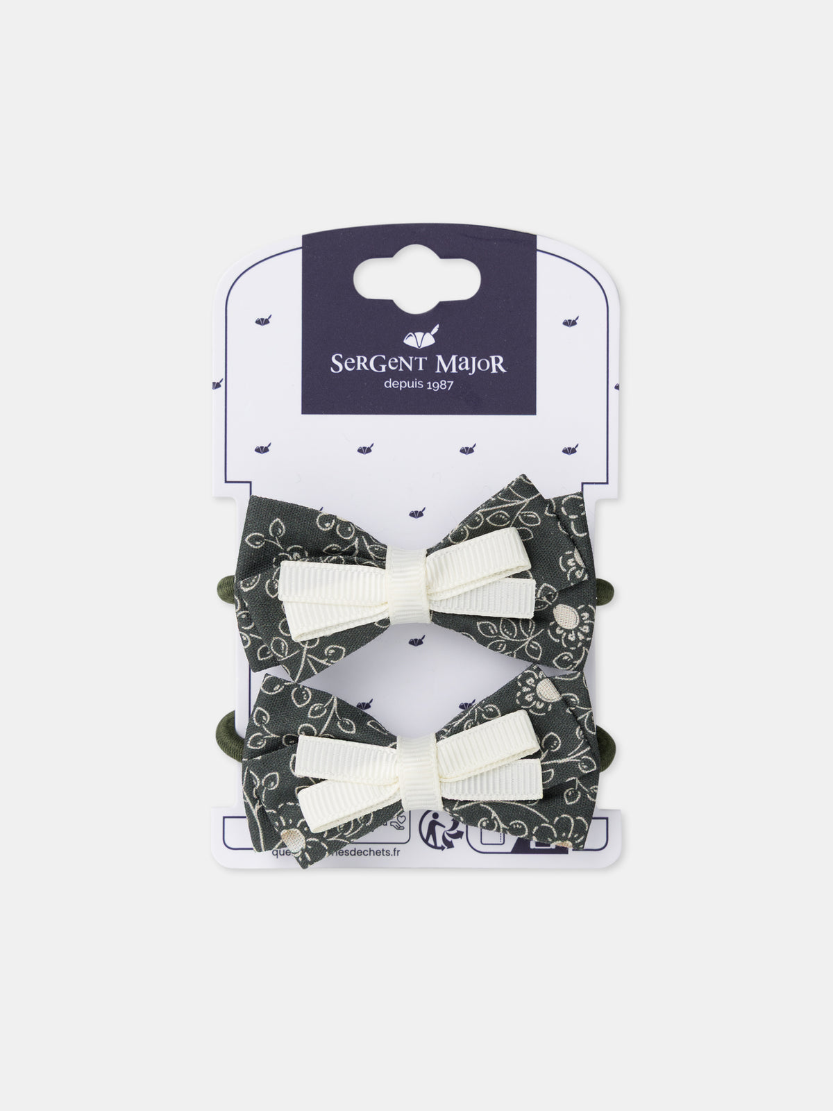 Set aus 2 Blumenmuster-Gummi-Knoten für Mädchen