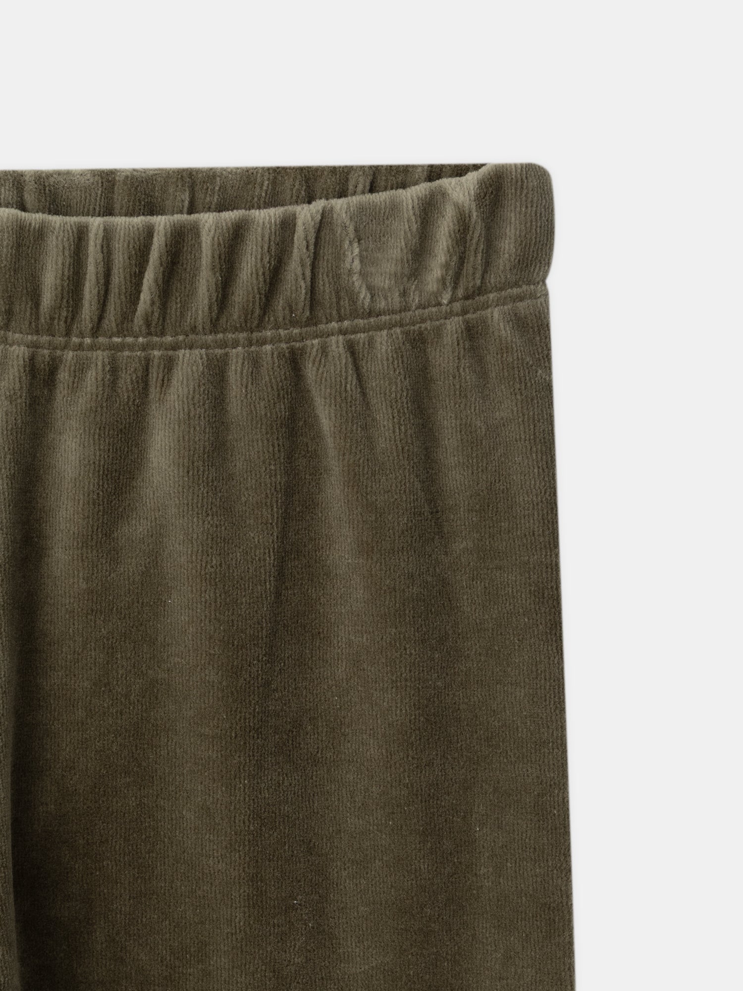 Ecru und olivgrüne Samt Pyjama mit dragonbedruckt für Jungen