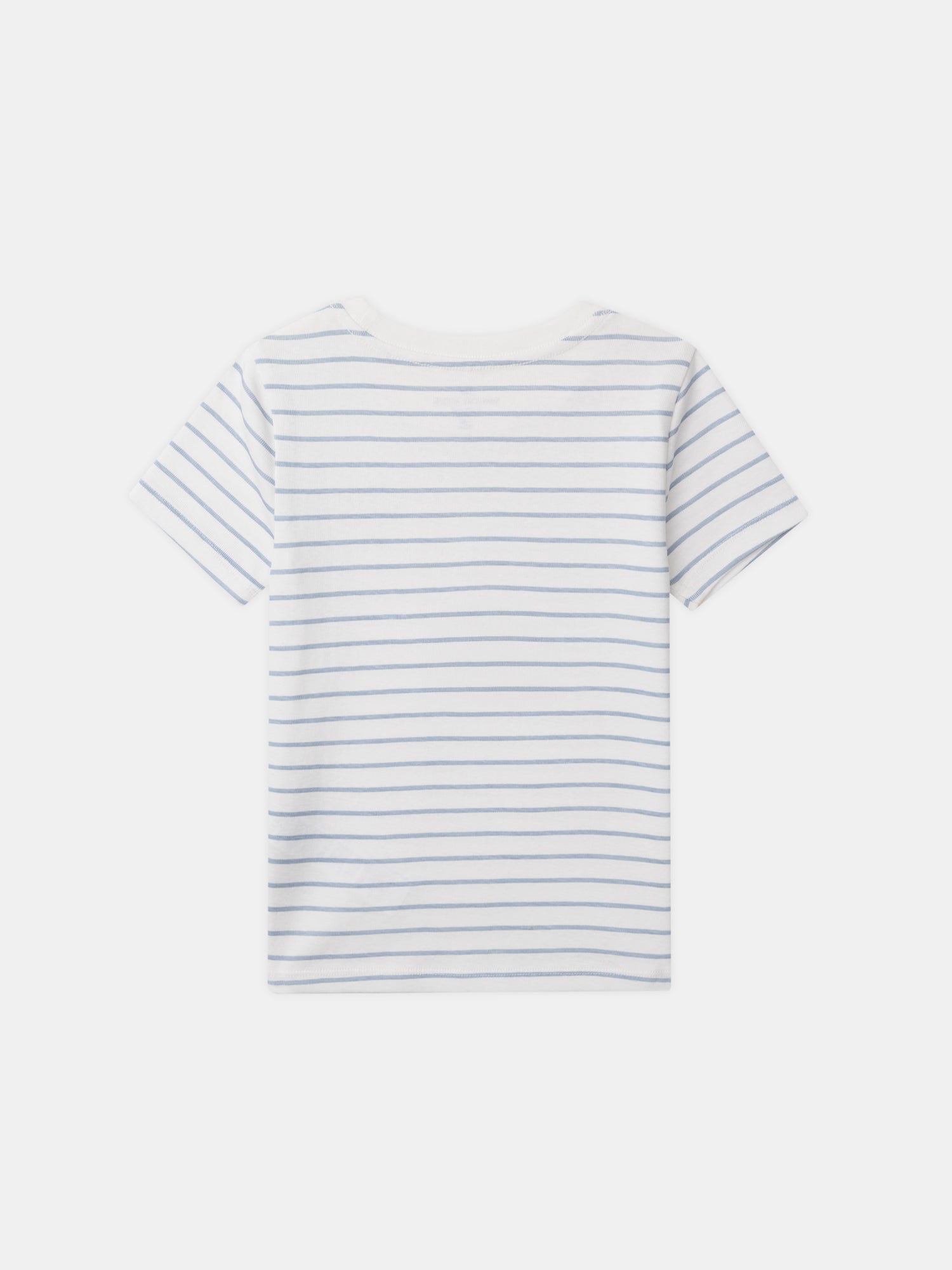 Set aus 2 Ecru-T-Shirts mit Drachenmotiv oder blauen Streifen für Jungen