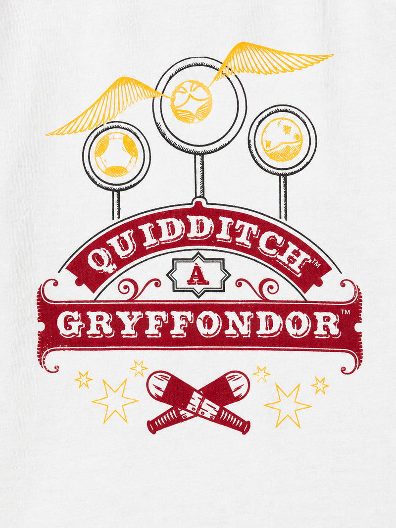 Harry Potter Pyjama bordeaux und ecru mit "Griffindor" Druck für Jungen