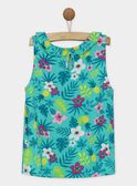 Türkisfarbenes Tank Top ROYTUETTE / 19E2PFQ2DEB202