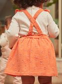 Orangefarbenes Chasuble-Kleid aus Baumwollgaze mit Blumenmuster GAALICE / 23H1BF71CHSE413