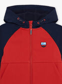 rote Jacke mit Kapuze FRAPOLAGE / 23E3PG52BLO713