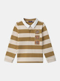 Gestreiftes Poloshirt mit Skateboard MADOAGE / 25E3PG71POL812