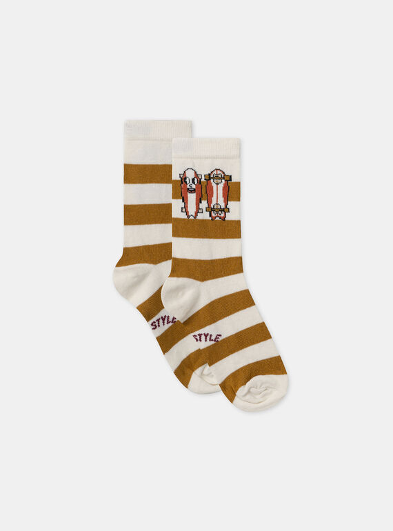 Gestreifte Socken mit Skateboard MASOCAGE / 25E4PG71SOQ114