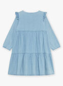 Kleid aus Denim mit Blumenstickerei. FADENETTE / 23E2PF81ROBP272
