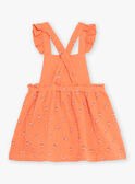 Orangefarbenes Chasuble-Kleid aus Baumwollgaze mit Blumenmuster GAALICE / 23H1BF71CHSE413