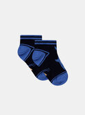 Jersey-Socken mit Jaquardmuster und Haifischmotiv in Blau KLOCHAGE / 24E4PGS1SOQC234