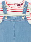 Gestreiftes Latzhosen- und T-Shirt-Set ZOCHUETTE / 21E2PFJ1ENSP269