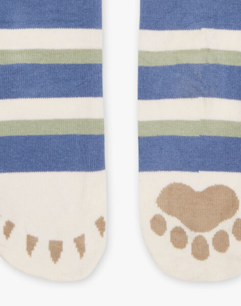 Socken mit Streifen und Tierpfotenmuster beige DERAYAGE / 22H4PGR3SOQ810