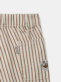 Gestreifte Bermuda-Shorts zum Hochkrempeln MAODRAN / 25E1BGO1BER080