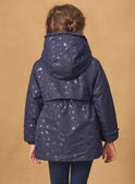 2-in-1-Parka dunkelblau oder weiße Jacke mit Leopardenmuster ohne Ärmel, Mädchen  NINARETTE / 25H2PFE2PAR705