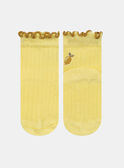 Socken mit Zitronenstickerei KALISA / 24E4BFD2SOQB104