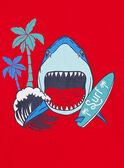Rotes Hai-T-Shirt Kind Junge CYDOAGE3 / 22E3PGT1TMCF525