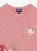T-Shirt vintage rosa mit Tiermotiv FAGABRIEL / 23E1BGD2TMCD332