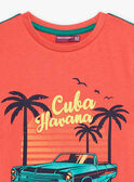 Rotes T-Shirt mit Strandmotiv für Kind Junge COACAGE / 22E3PGM1TMC506