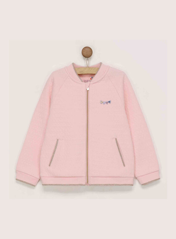 Rosa Strickjacke RAFINIETTE / 19E2PFC2CARD300