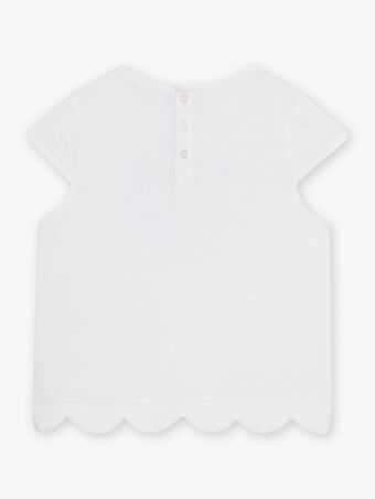 Weiß bedrucktes T-shirt Kind Mädchen CYBILETTE / 22E2PF21TMC000