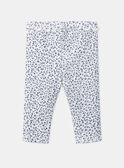 Ecrufarbene Leggings mit Blumenprint LACELINE / 24H1BFJ1LG001
