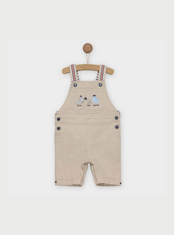 Kurze beige Latzhose RANORBERT / 19E1BGE2SAC808