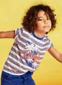 Strand-Outfit ecru, blau und rot für Kinder Junge CYOPLAGE3 / 22E3PGS4ENS001