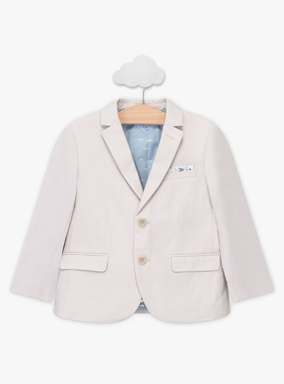 Anzugjacke für Jungen, beige TICOSTAGE / 20E3PGJ1VES808