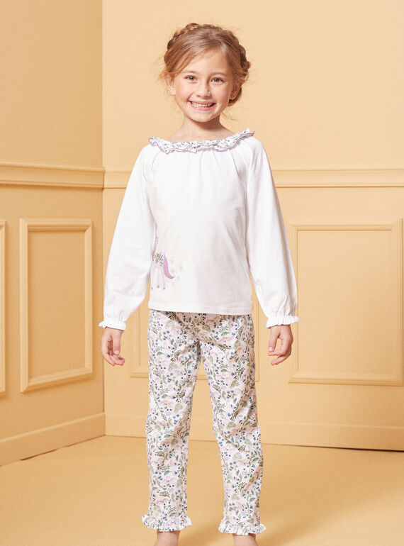Einhorn-Pyjama aus Jersey LUICHETTE / 24H5PF33PYJ005
