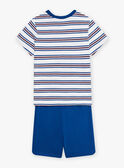 Strand-Outfit ecru, blau und rot für Kinder Junge CYOPLAGE3 / 22E3PGS4ENS001