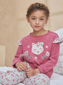 Rosa Pyjama-Set aus angerautem Molton KUILICETTE / 24E5PF53PYJD302