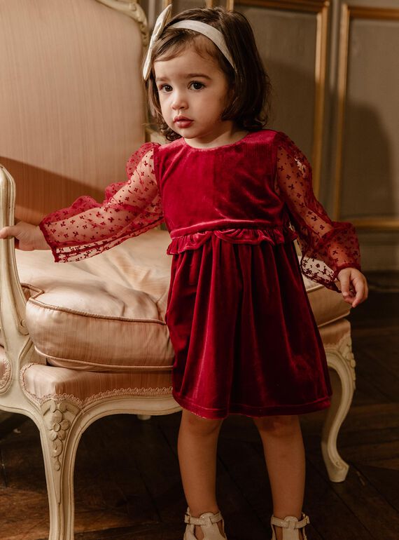 Langärmeliges Kleid aus Samt DAVERA / 22H1BF61ROBF526