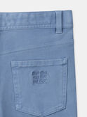 Glänzend blaue Cargohose mit schmalem Schnitt LESLIMAGE / 24H3PGJ1PANC206