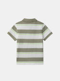 Poloshirt grün gestreift MLERAYAGE / 25E3PGO1POL604