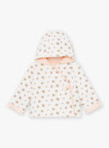 Ecrufarbene Jacke aus Tubique-Stoff mit Kapuze für Neugeborene LOELIA / 24H0CF11VES001
