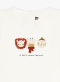 Kurzärmeliges T-Shirt in Ecru GANATHAN / 23H1BGI2TML001