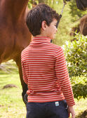 Orange gestreifter Unterziehpullover LARAYAGE / 24H3PGR1SPL400