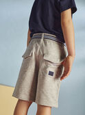 Graue Bermudashorts Kind Junge 22E3PGT1BERJ920