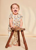 Vanille-Satinbluse mit Fruchtaufdruck FAPENNY / 23E1BFO1CHE114