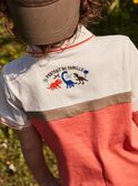 Poloshirt in Weiß und Koralle für Kind Junge CUWIAGE / 22E3PGP1POL001