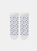 Jacquard-Socken in Ecru mit Blumenmuster MEFLERETTE / 25E4PF81SOQ114