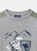 Graues T-Shirt Ritter  LADOUBAGE / 24H3PGQ1TMLJ920
