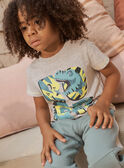 Kind Junge Aschgrau Fantasy Dinosaurier T-Shirt CAXOLAGE / 22E3PGB1TMCJ904