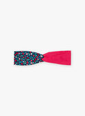 Rosa und blaues Stirnband für Mädchen mit Blumendruck BUBELETTE / 21H4PFS9TET310