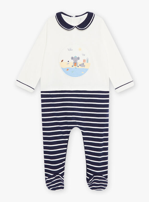 Gestreifter Strampler für Baby Junge mit Koala-Motiv am Strand CEFINN / 22E5BG42GRE070
